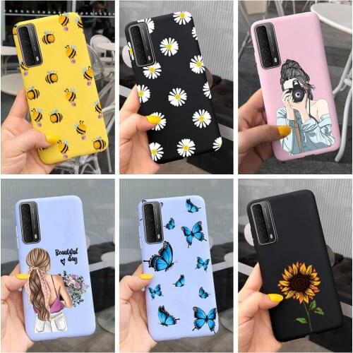 Cute Cartoon Case For Huawei P smart 2021 Case Soft Silicone 6.67'' Bumper TPU Fundas For Huawei Psmart 2021 PPA-LX2 Back Cover