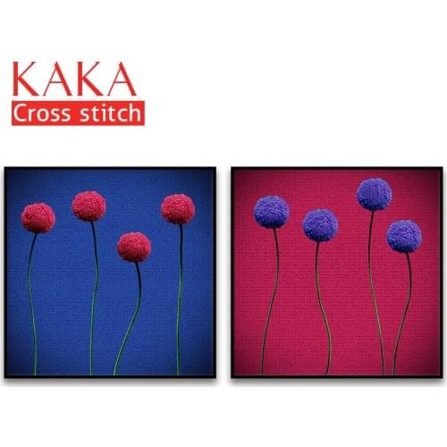 Cross stitch kits,Embroidery needlework sets with printed pattern,11CT-canvas for Home Decor Painting,Flowers Full NCKF106