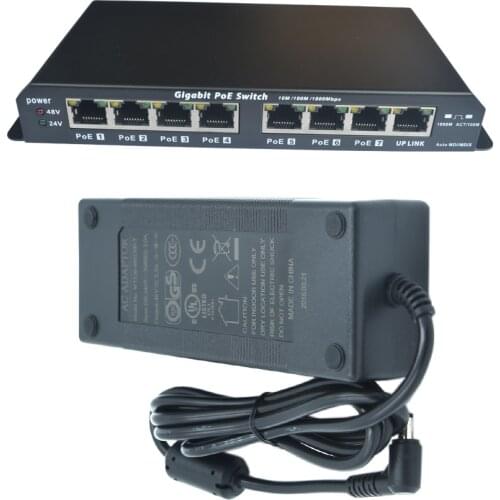 8 Port Unmanaged Gigabit Power over Ethernet PoE Switch for 802.3af/24v Devices with 48v120w Power Supply: GPOES-8-7-48v120w