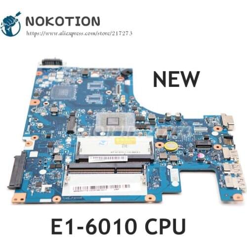 NOKOTION New ACLU5 ACLU6 NM-A281 Main board For Lenovo ideapad G50-45 Laptop Motherboard 15 Inch E1-6010 CPU onboard DDR3