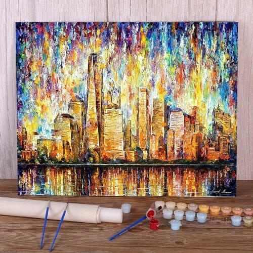 New York City Painting By Numbers Kit Oil Paints 50*70 Picture By Numbers Photo Loft Wall Picture For Handiwork