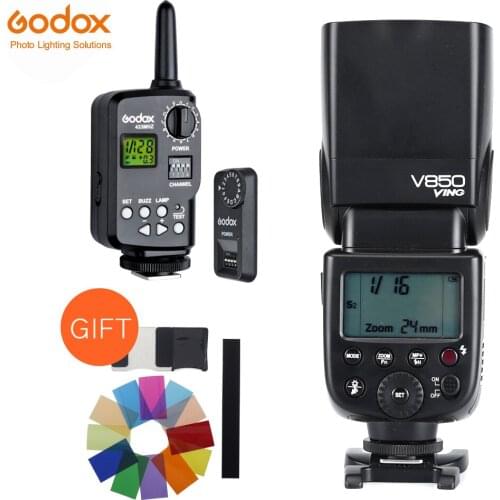 Godox V850 GN58 Speedlight w/ Rechargeable Li-ion Battery Speedlite Flash Light for Canon Nikon + Godox FT-16S Wireless Trigger