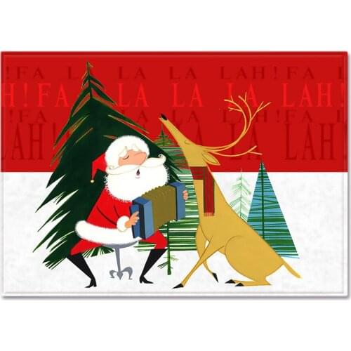 Modern Christmas Series Red Happy Holidays Gift Floor Mat Door Mat Anti-slip Mat Carpet Bedroom Living Room Home Decoration