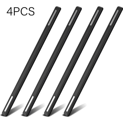 Car Styling 4Pcs Front Rear Bumper Protector Guard Corner Anti-collision Trim bar Auto Protection Strips Carbon Fiber