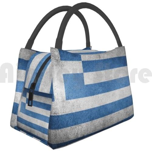 Cooler Lunch Bag Picnic Bag Greek Flag Face Fashion , Greece Washable Flag Women Men Gifts Ideas 2020 Quarantine Social