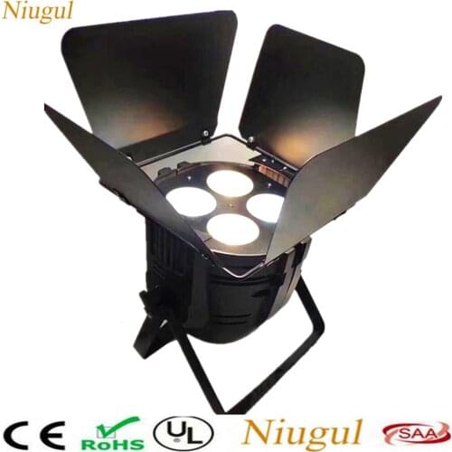 200W LED Audience Light With Barn Doors 4*50W LED Blinder Light Cold White+Warm White COB Leds Optional Control Individually