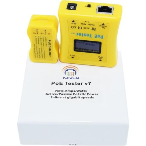 Power over Ethernet PoE Test Voltage and Current 802.3af/at Tester: POE-Tester & POE-DETECTOR