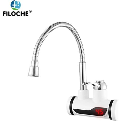 Water Heater 220V Kitchen Faucet EU Plug Tankless Water Heater 3000W Digital Display For Country House