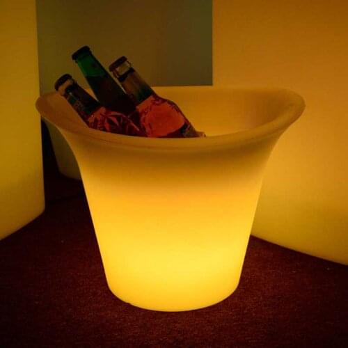 Waterproof LED Ice Bucket RGB Color Changing Battery Powered Remote Control Wine Beer Bottle Drink Cooler Party IceBucket Lights