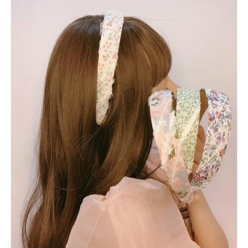 New Women Broken flower wide side Hairbands Sweet Hair Holder Ornament Casual Headband Fashion Hair Accessories hairband