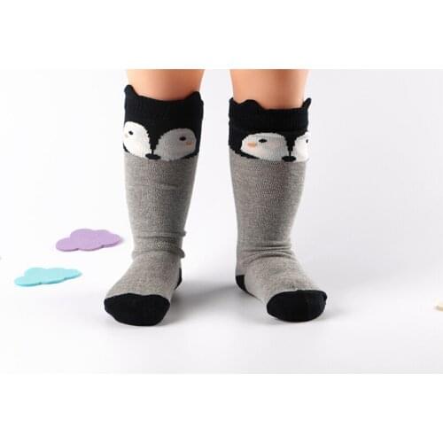 1-3 New cute fox slip in tube socks autumn and winter cotton children socks baby socks w077