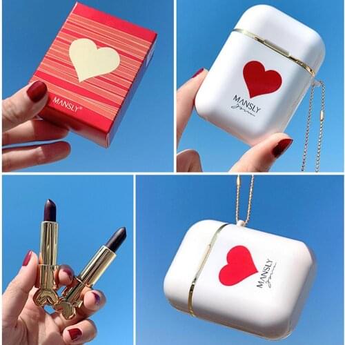 2PCS Matte Lipstick Heart-beating Matte Charm Color Lipstick Not Easy To Discolor And Easy To Carry Lipstick Makeup Cosmetics