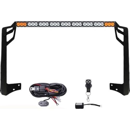 48 Inch 270W White Amber Single Row Led Light Bar With Upper Windshield Mounting Brackets For Jeep Wrangler JK 2007-2018