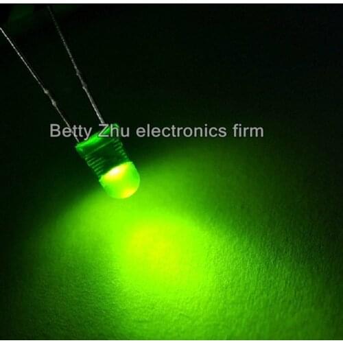 5000PCS/LOT LED light-emitting diode 3MM round green shell emerald-green light