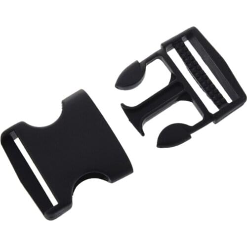 Promotion! 1 1/2" Replacement Belt Connecting Black Plastic Quick Release Buckle