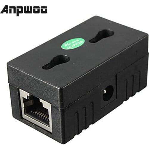 ANPWOO 10/100 Mbp Passive POE DC Power Over Ethernet RJ-45 Injector Splitter Wall Hanging Adapter For IP Camera LAN Network 1PC