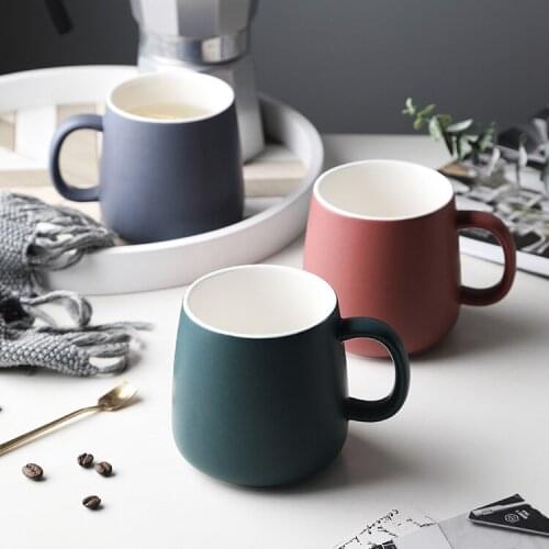 Tea Cup Coffee Mug Coffee Cup Creative Ceramic Cup Mug Large Capacity Water Cup with Handle Home Office Supplies