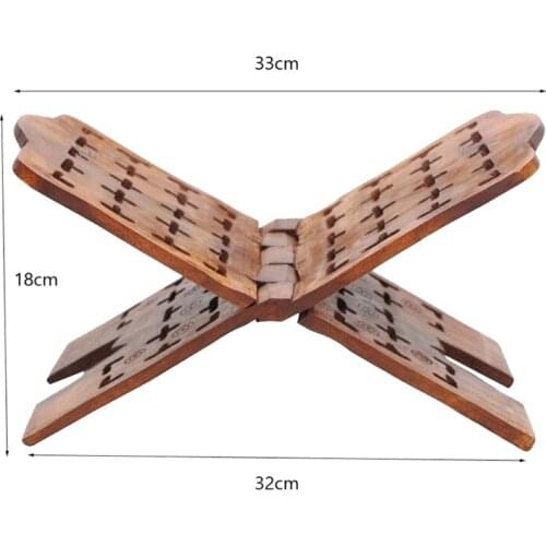 Wooden Kuran Quran Koran Holy Book Stand Holder Shelf Islam Eid Ramadan Mubarak Home Decoration P15D