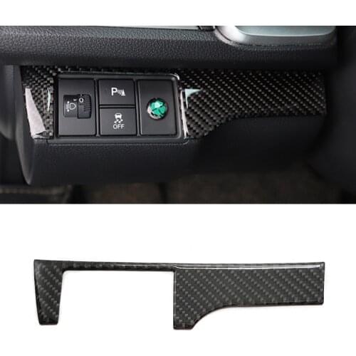 For Honda Civic 10th Gen 2016 2017 2018 2019 Car Carbon Fiber Headlight Switch Panel Cover Protective Trim