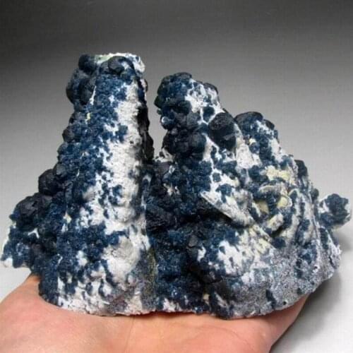 1292g Blue Fluorite on Milch/Smoky Quarz Point - crystals and stones healing Mineral specimen Home Decor feng shui decoration