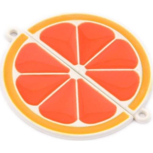 DIY Jewelry Findings 50pcs 20pcs Enamel Alloy Orange Piece Shape Ornament Accessory Necklace Keyring Phone Chain Pendant Charms