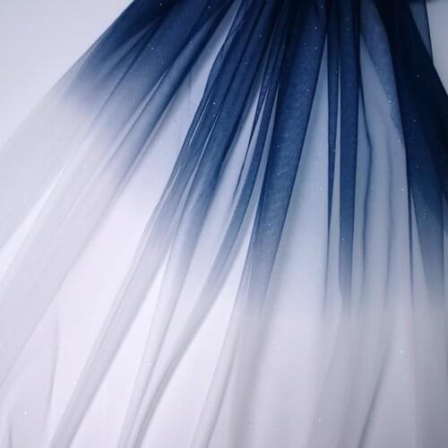 GLace 1Y/Lot Gradient bronzed mesh fabric encryption transparent sewing mesh for wedding dress decoration DIY material TX1606