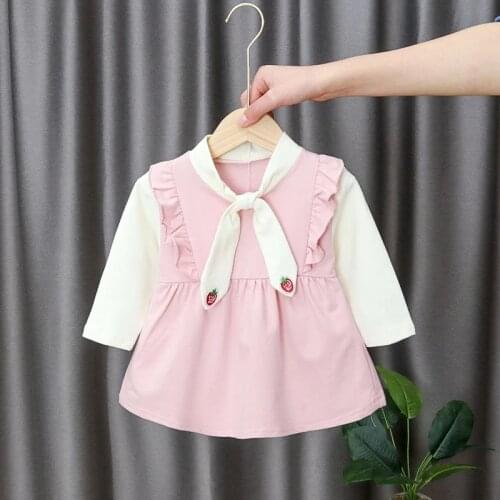 Newborn Cute Baby Girl Clothes Dress New Autumn Comfortable breathable Clothes Cotton Simplicity Dress Baptism Birthday Vestidos