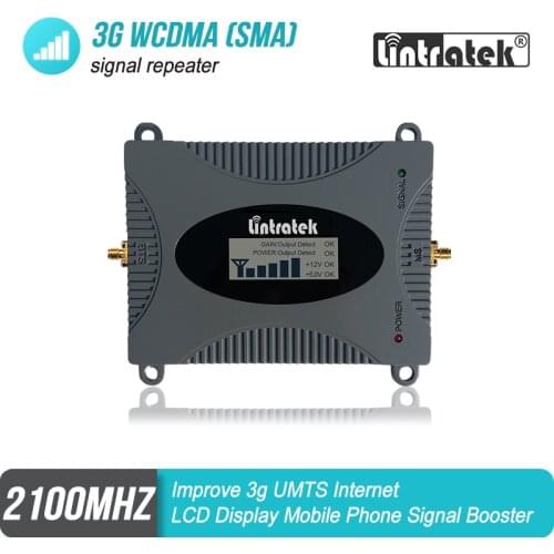 LCD 3G 2100 Celular Signal Repeater WCDMA UMTS Cellphone Booster Amplifier Data SMA Type for Europe Asia Brazil New Zealand #4