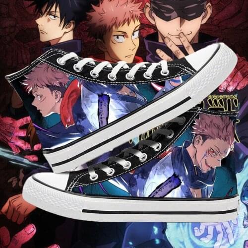 2021 Summer New Anime Cosplay Canvas Shoes Boys Girls Sneakers Casual High Platform Breathable Shoes