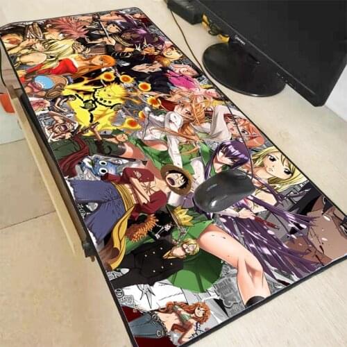 Mairuige 90*40cm One Piece Naruto Gaming Mouse Pad Large Cartoon Anime Rubber Mouse Pad Keyboard Mat Table Mat PC Mousepads