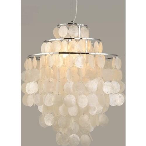 Sea rock shells white pendant light wind livingroom bedroom bar decorations natural shell lamp shell source pendant lamp FG262