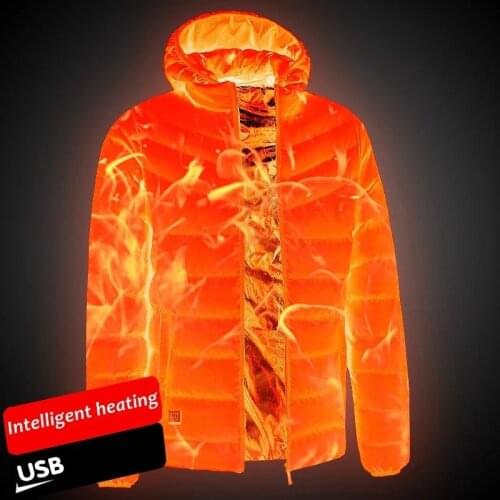 Men Woman Areas Heated Jacket USB Winter Outdoor Electric Heating Jackets Warm Sprots Thermal Coat Clothing Heat Fashion Cotton