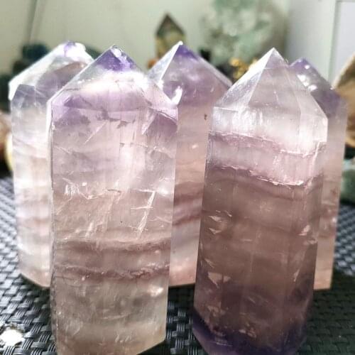 50-120g Natural Amethyst Quartz Crystal Wand Point Healing Tower Healing Gifts