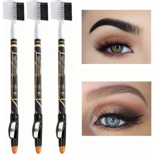 Professional Eyebrow Pencils with a Built-in Sharpener Portable Multipurpose Pencil Long Lasting Eye Cosmetic Eye Brow Pencil