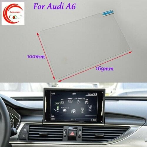 For Audi A6 Car GPS Navigation Screen Glass HD Clear Protective Film 8 Inch Interior Sticker Accessories