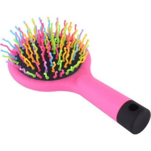 Girl Rainbow Comb With Mirror Hair Accessories Barbershop Hairbush Hairdresser Professional Accessories