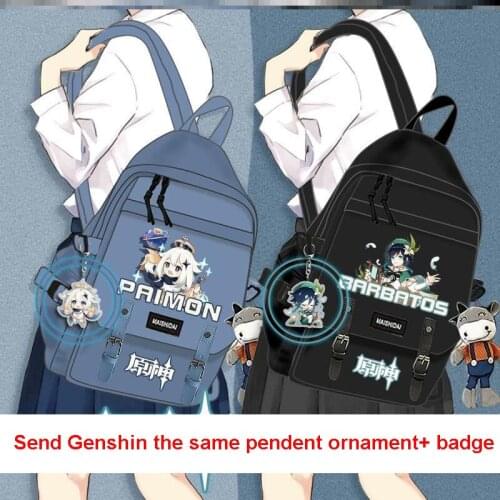 Game Genshin Impact Venti Diluc Klee Keqing Backpack Cosplay Boys Girls Schoolbag Computer Travel Casual Shoulder Bag Student