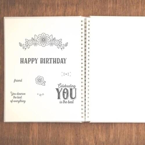 Happy Birthday Seal Stamp with Cutting Dies Stencil DIY Scrapbooking Embossing