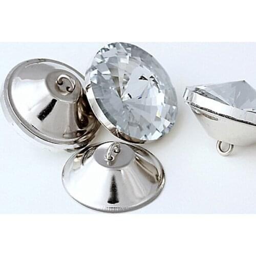 1100Pieces/lot) 25MM Upholstery Glass Crystal Strass Buttons On Soft Wall Decors Sewing