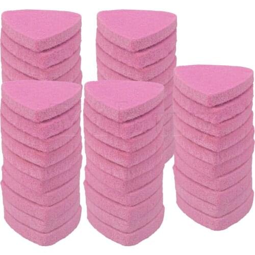 Yibuy 3x2.8cm Pink Ukulele Bass Guitar Felt Picks Soft Plectrums Set of 50