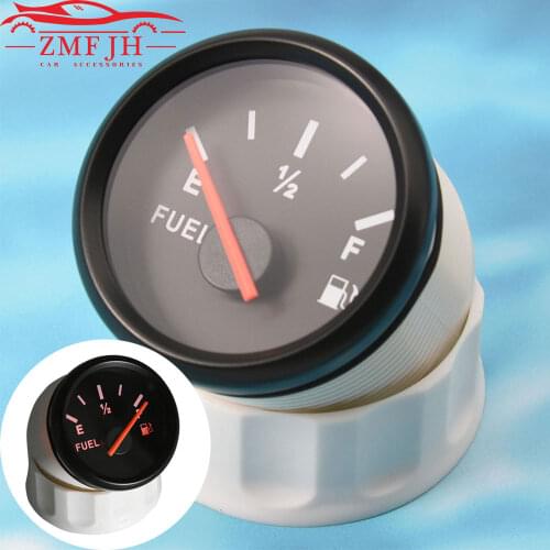 2" 52mm Universal Car Fuel Level Level Gauge Red LED Auto Meter Gasoline Level Oil Gauge 9-32V For Auto Camper Boat Truck RV