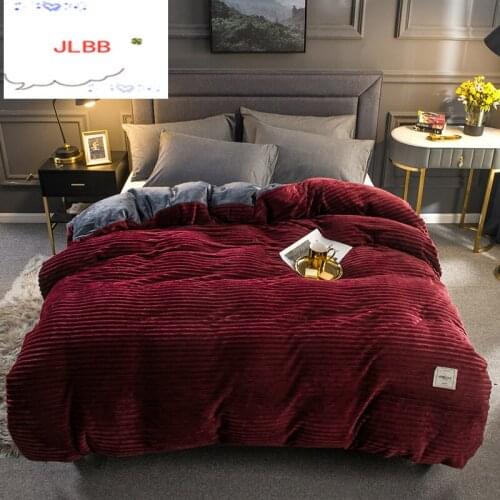 1pcs Winter Warm Soft Double Side Plush Bed Blanket Magic Thick Duvet cover Comforter/Quilt/Blanket case Full Queen King Size