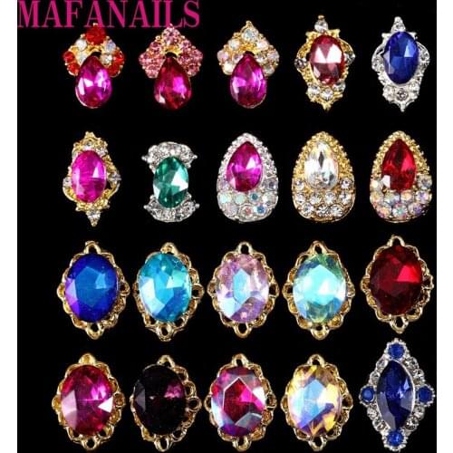 10pcs/pack holo laser diamond Irregular-shaped diamond Crystal Rhinstone For Nails Metal Jewelry 3d Nail Art DIY Charms