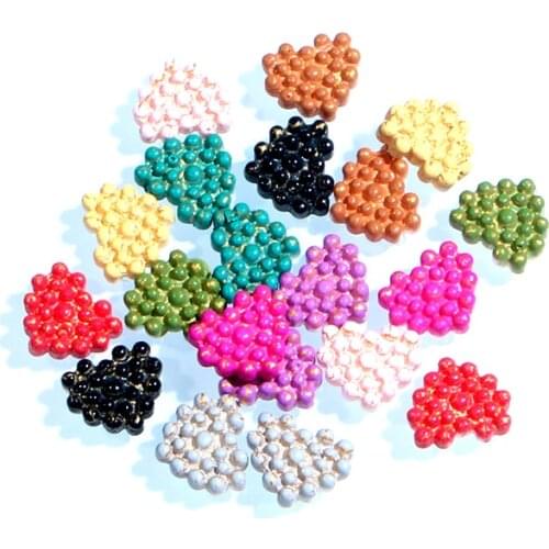 100Pcs 10mm Mixed Resin Flower Cabochon Flatback Decoration Crafts Embellishments For Scrapbooking Diy Accessories
