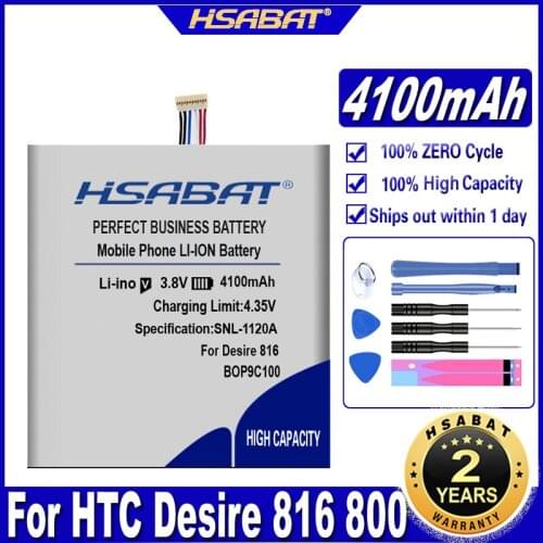 HSABAT 3900mAh BOP9C100 Battery For HTC Desire 816 800 D816W D816 816W A5 816t 816v 816e