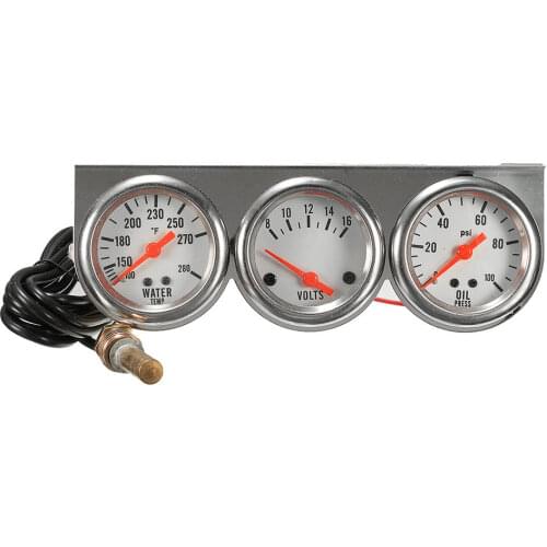 Oil Pressure Voltage Water Temperature Temp Display Triple Pod Holder