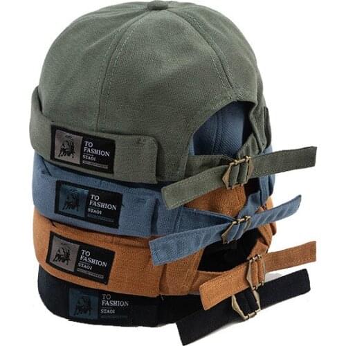 Designer Bonnet Patch Letters Docker Sailor Cap Men Casual Brimless Skull Loop Beanie Hat Men Hat Summer Bonnets for Women