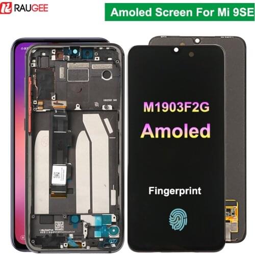 Amoled Display For Xiaomi MI 9 SE Screen Fingerprint Unlock LCD Screen Replacement For Xiaomi Mi9SE MI 9SE M1903F2G