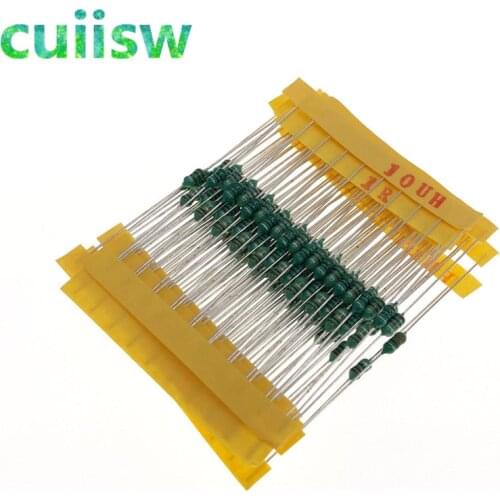 1/4W Inductors,1UH-1MH,12valuesX10pcs=120pcs, Inductors Assorted Kit