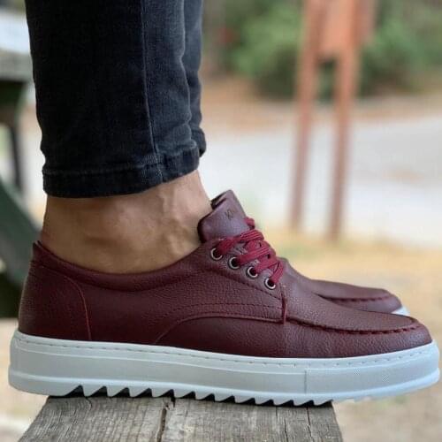 Knack Casual Male KlasikAyakkabı T12 Burgundy Seasonal Orthopedic Casual Base Style Spring Summer 2021 Fashion Inner Lining Cotton 3 Cm heel